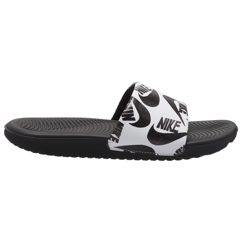 

Boys Nike Nike Kawa Slide - Boys' Grade School Shoe White/Black Size 05.0