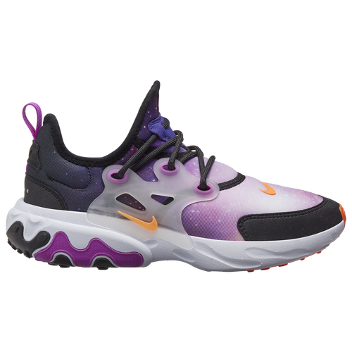 Nike React Presto - Boys' Grade School Running Shoes - Black / Total Orange / Court Purple - CT6624-002