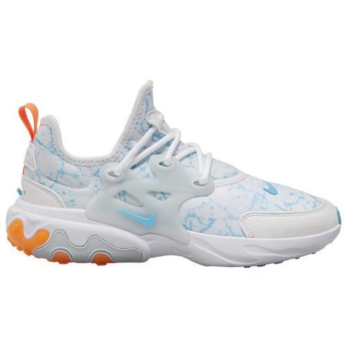 Nike React Presto - Boys' Grade School Running Shoes - White / Blue Fury / Aura - CT6624-100