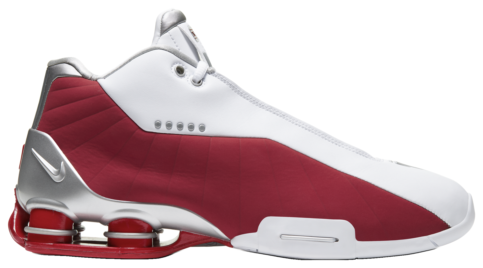 nike shox red white