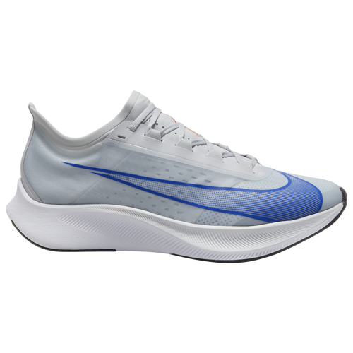Nike Men's Zoom Fly 3 Running Shoes In Pure Platinum/racer Blue