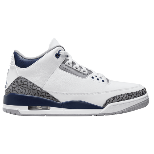 

Jordan Mens Jordan Retro 3 - Mens Basketball Shoes Cement Gray/Midnight Navy/White Size 10.0