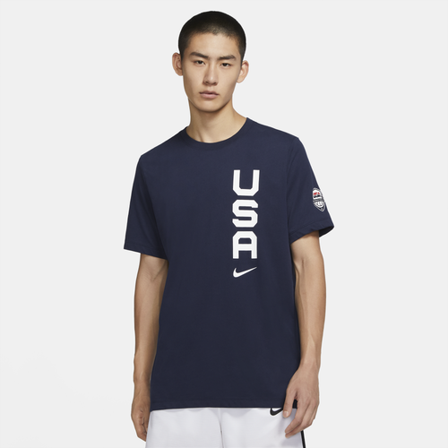 

Nike Mens Nike USA Olympics Team T-Shirt - Mens Obsidian/Blue Size XL