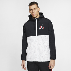 Men's - Jordan Jumpman Classics Windwear Jacket - Black/Gym Red/White