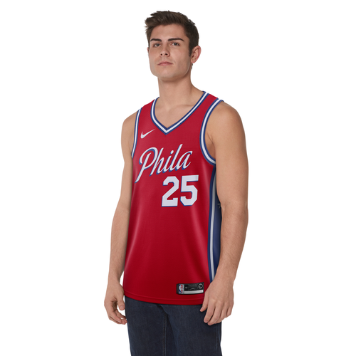 

Nike Mens Ben Simmons Nike 76ers Statement Swingman Jersey - Mens University Red/White Size M