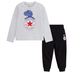 Boys' Toddler - Converse Dino LS Set - White/Grey