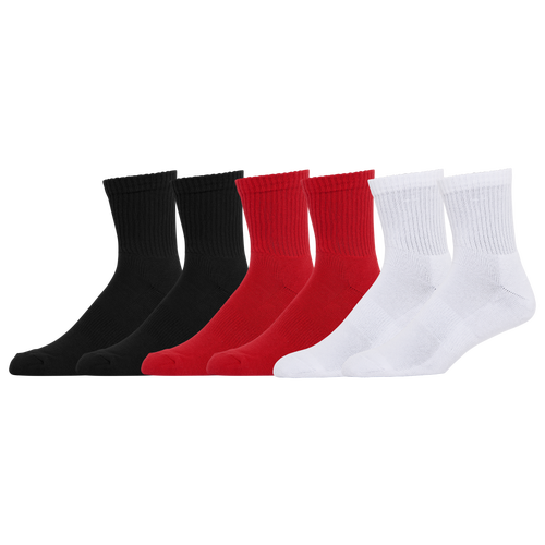 Lckr Mens  Cush Crew Quarter In White/black/red