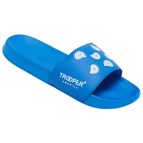 

Trooper America Mens Trooper America Rubber Slide - Mens Shoes Royal/White Size 9.0