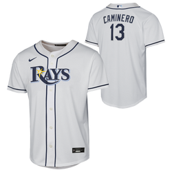 Boys' Grade School - Nike MLB Rays Kids Home Jersey - White