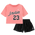 Jordan Flowy Durasheen Shorts Set - Girls' Toddler Black/Pink Gaze