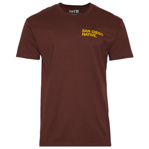 

The Hometown Wave Mens The Hometown Wave From San Diego T-Shirt - Mens Brown/Yellow Size XXL