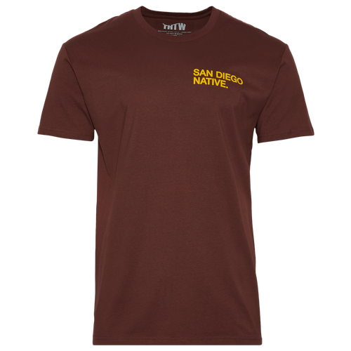 

The Hometown Wave Mens The Hometown Wave From San Diego T-Shirt - Mens Brown/Yellow Size XL