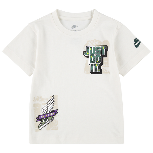 

Nike Boys Nike Step Up Your Game Short Slv T-Shirt - Boys' Toddler Sail/Green Size 4T