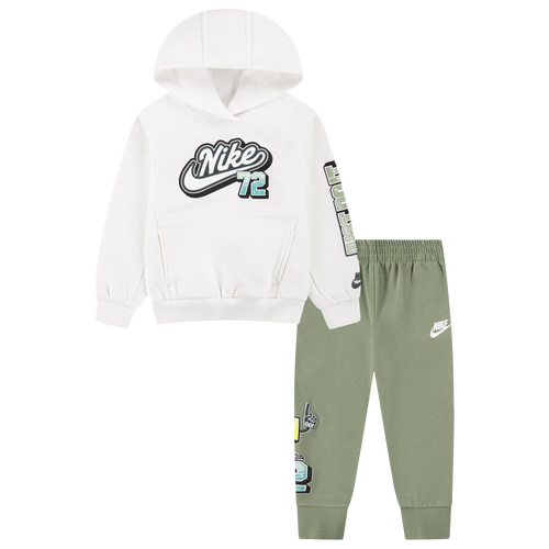 

Boys Nike Nike Step Up Your Game Fleece Set - Boys' Toddler Oil Green/White Size 3T