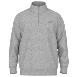 Men's - New Balance Team Athletics Fleece 1/2 Zip - Gray/Gray