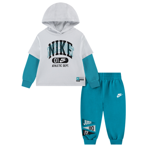 Boys Preschool Nike NSW Multisport Fleece PO Set - Boys' Preschool Energy/Gray Size 4T