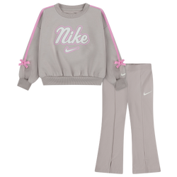 Girls' Toddler - Nike Juxta Bow Stripe Set - Pink/Moon Particle