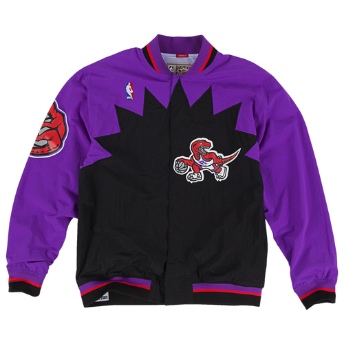 

Mitchell & Ness Mens Toronto Raptors Mitchell & Ness Raptors Authentic Warm-Up Jacket - Mens Purple/Black Size L