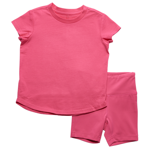 

Girls LCKR LCKR Curved Hem T-Shirt & Shorts Set - Girls' Toddler Fadango/Pink Size 4T