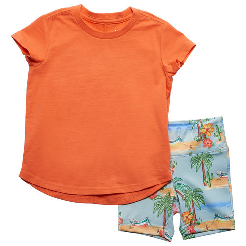 

Girls LCKR LCKR Bike Shorts T-Shirt Set - Girls' Toddler Persimmion/Orange Size 3T