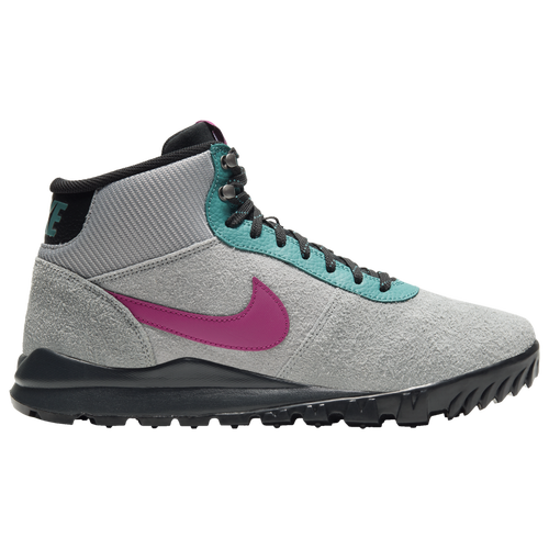 Nike Hoodland - Men's Outdoor Boots - Particle Grey / Bright Magenta - CU1585-001