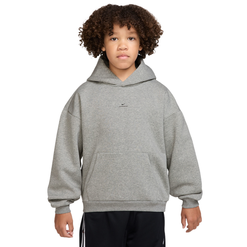 BOYS - Nike Standard Fleece Pullover Hoodie - Black/Gray