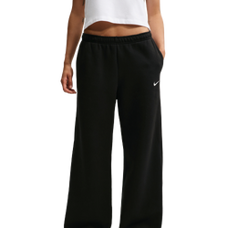 Women's - Nike Studio Fleece STD Wide Leg Pants - Black/Sail