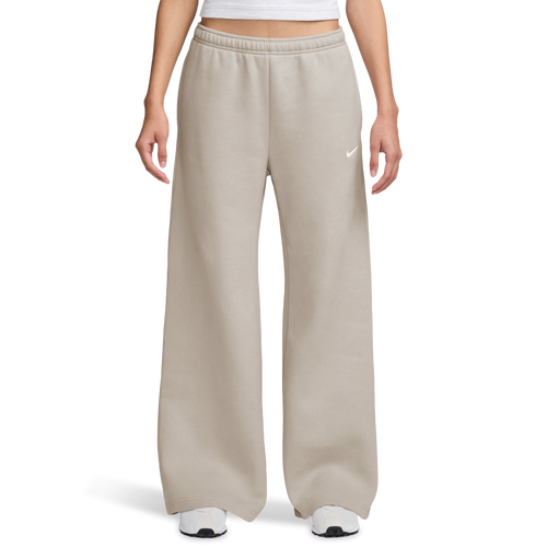  - Nike STDO Fleece Wide Leg Pant - White/Gray