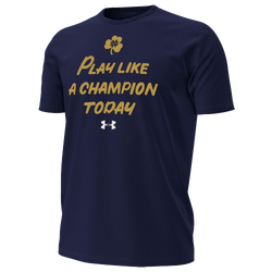 Men's - Under Armour Notre Dame Local Performance Cotton SS T-Shirt - Navy