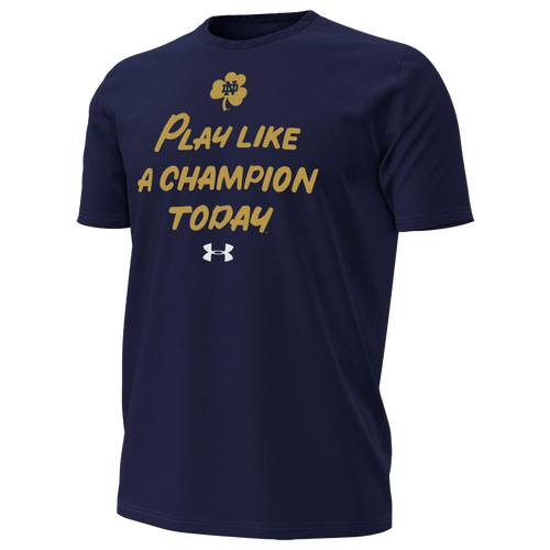 Under Armour Mens Notre Dame Fighting Irish Notre Dame Local Performance Cotton SS T-Shirt - - Navy Size XL
