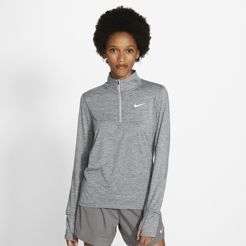 

Nike Womens Nike Dri-FIT Element 1/2 Zip Top - Womens Smoke Grey/Light Smoke Grey/Heather Size M