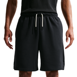 Men's - Nike Tech Fit Standard Issue Brush Fleece 8In Short - Black/Pale Ivory
