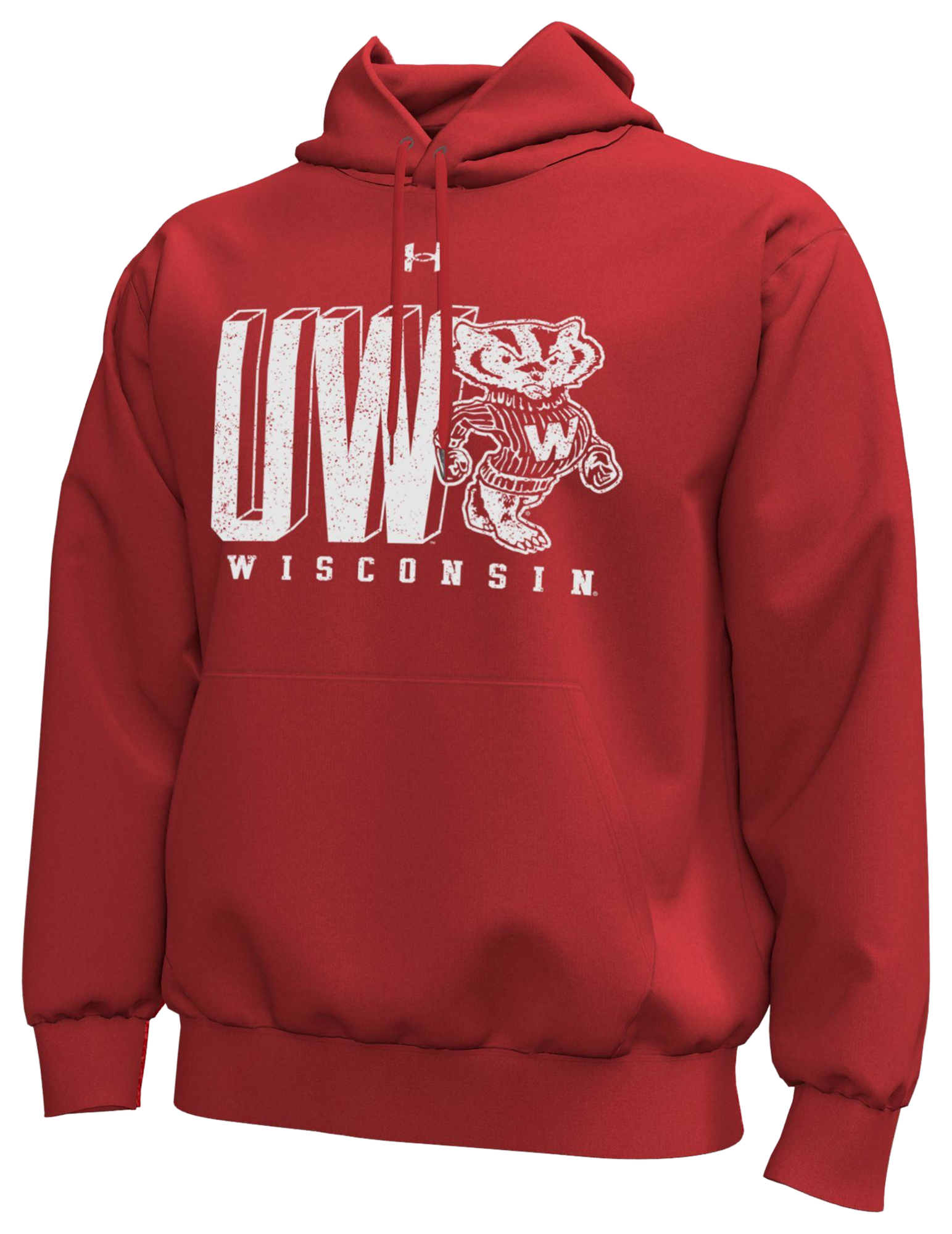 Under Armour Wisconsin Logo Icon Pullover Hoodie - Men's