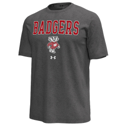 Men's - Under Armour Wisconsin Arch Logo Icon T-Shirt - Black