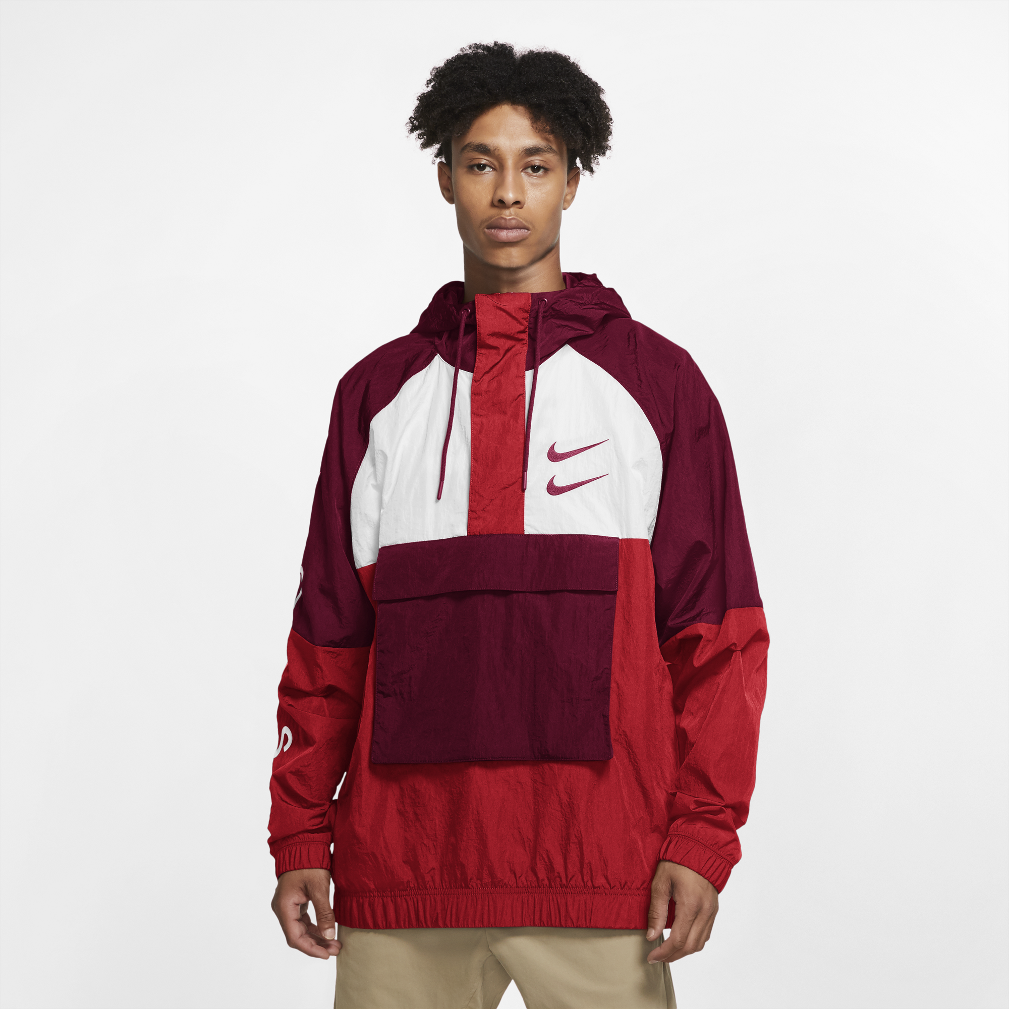 red white and black nike windbreaker
