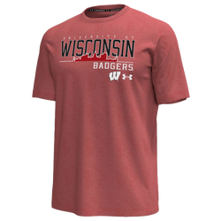 Men's - Under Armour Wisconsin Wordmark Icon T-Shirt - Flawless Red