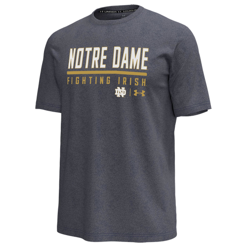 Under Armour Mens Notre Dame Wordmark Icon T-Shirt - - Navy
