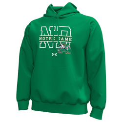 Men's - Under Armour Notre Dame Logo Icon Pullover Hoodie - Kelly Green