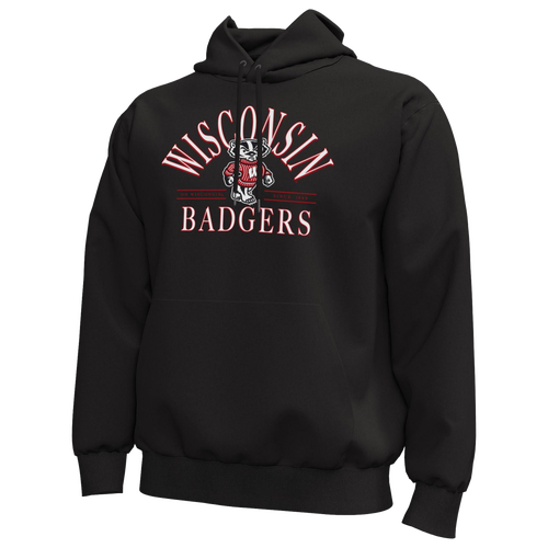 Under Armour Mens Wisconsin State Logo Icon Pullover Hoodie - - Black