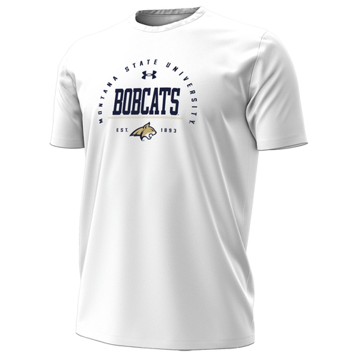 Under Armour Mens Montana State Arch Logo Performance SS T-Shirt - - White