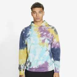 Men's - Nike Dye Pullover Hoodie - Valarean Blue/White