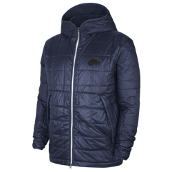 Men's - Nike Synthetic Fill Fleece Lined Jacket - Midnight Navy/Chile Red