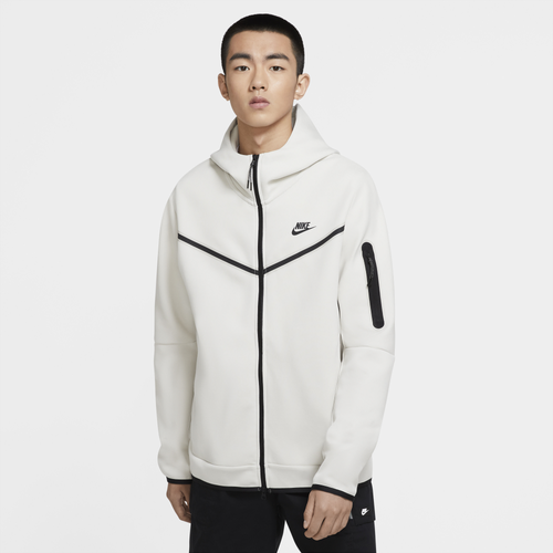

Nike Mens Nike Tech Fleece Full-Zip Hoodie - Mens Light Bone/Black Size XXL