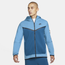 Nike Tech Fleece Full-Zip Hoodie - Men's Dutch Blue/Black