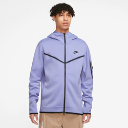 Men's - Nike Tech Fleece Full-Zip Hoodie - Purple/Black