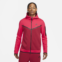 Men's - Nike Tech Fleece Full-Zip Hoodie - Berry/Pomegranate