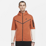 BURNT SUNRISE/LIGHT BONE - NIKE TCH FLCE HOODIE FZ-OR/BN
