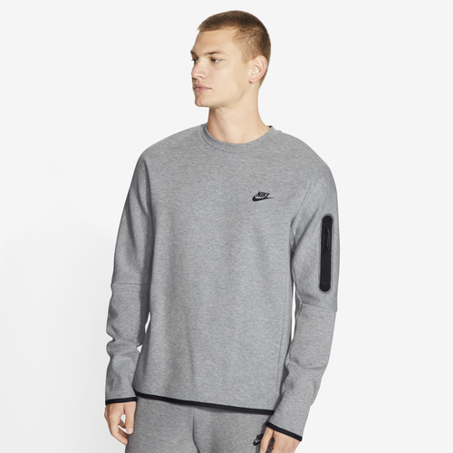 

Nike Mens Nike Tech Fleece Crew - Mens Dark Grey Heather/Black Size S