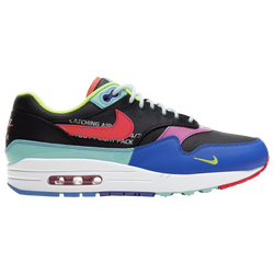 Men's - Nike Air Max 1 - Black/Laser Crimson/Hyper Grape