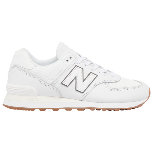 

New Balance Mens New Balance 574 - Mens Running Shoes White/White/Gum Size 9.5